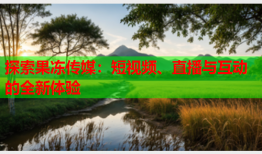 探索果冻传媒：短视频、直播与互动的全新体验