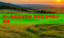 糖心色的日常探秘 发现生活中的小确幸