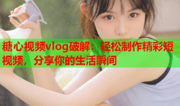 糖心视频vlog破解：轻松制作精彩短视频，分享你的生活瞬间