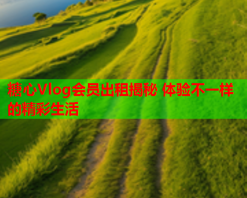 糖心Vlog会员出租揭秘 体验不一样的精彩生活