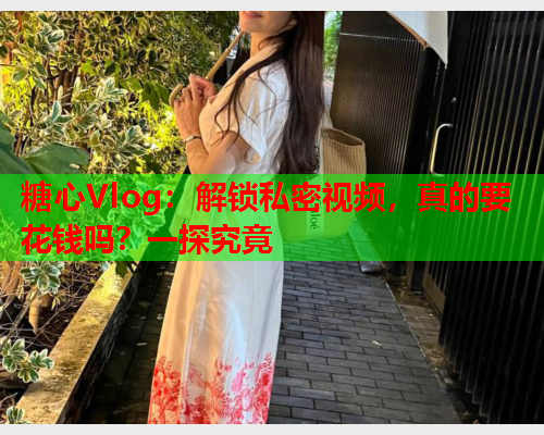 糖心Vlog：解锁私密视频，真的要花钱吗？一探究竟