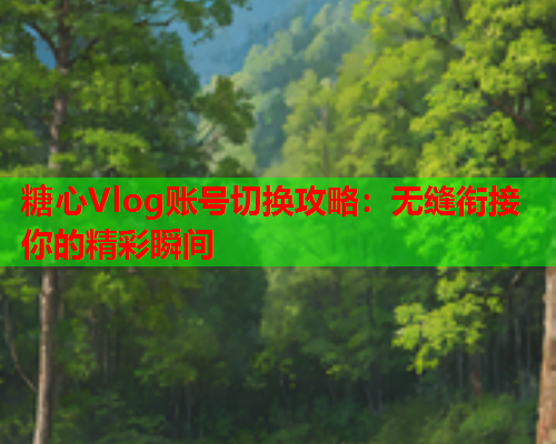 糖心Vlog账号切换攻略：无缝衔接你的精彩瞬间